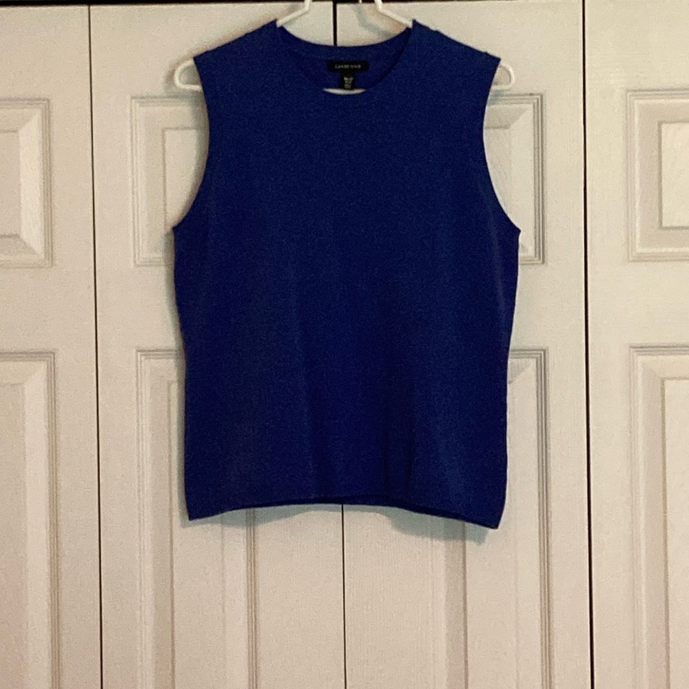 Lands' End Blue Crew Neck Sweater Casual Style